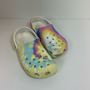 Tie-Dye Crocks Women’s Size 9, Mens Size Large